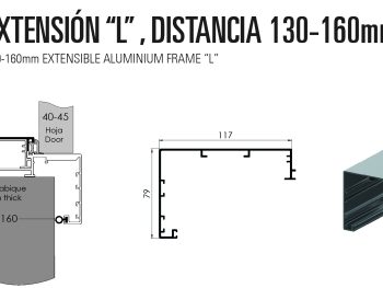 EXTENSIÓN "L", DISTANCIA 130-160mm