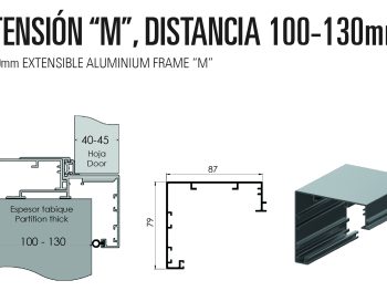 EXTENSIÓN "M", DISTANCIA 100-130mm