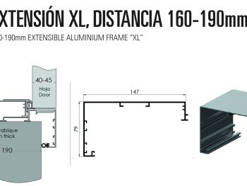 EXTENSIÓN "XL", DISTANCIA 160-190mm