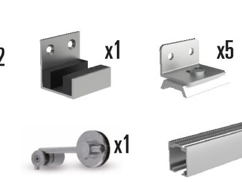 JUEGO DE HERRAJES PUERTA CORREDERA - ALUMINIO