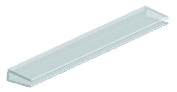 PERFIL REDUCTOR PARA VIDRIO 6-10 mm 20x20