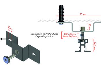 SOPORTE FIJACIÓN PARED DOBLE