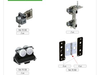 KIT PARA 1 PUERTA PLEGABLE CORREDERA ( 2 HOJAS )