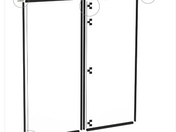 KIT DE HERRAJE PARA PUERTA PLEGABLE PIVOTANTE (2 HOJAS)