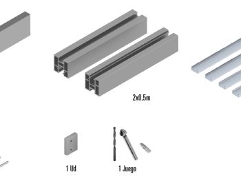 KIT FIJO PA LONGITUD 0,5 Metros