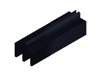 PERFIL CORREDERA SUPERIOR PVC