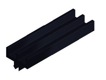 PERFIL CORREDERA INFERIOR PVC