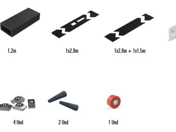 KIT DE MARCO PARA PUERTA ABATIBLE PIVOTANTE CERRADURA
