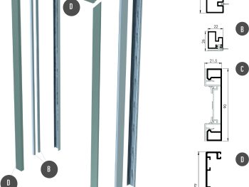 MARCOS ALUMINIO EXTENSIBLES SIMPLES Y DOBLES