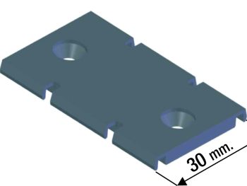 PIEZA DE ANCLAJE GI20, GI2A, GI2A80, GI5F, GI80, GI83, GI803P, BATIENTE 70x12, 80x12